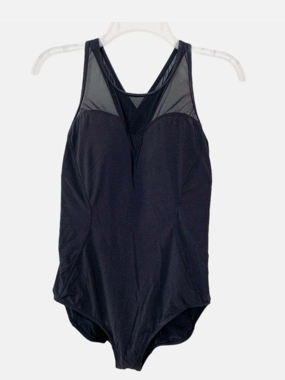 Calia Black One-Piece Swimsuit with Cross Back Straps measures size 16